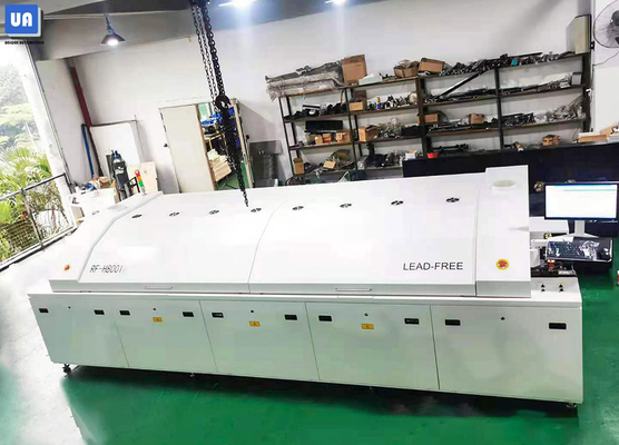 Lead Free Hot Air SMT Reflow Oven Profuctioin Line Built In UPS