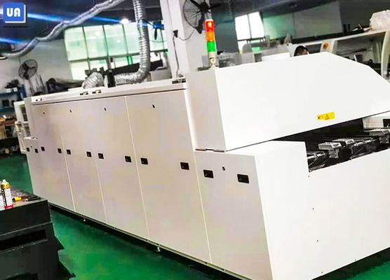 Lead Free Hot Air SMT Reflow Oven Profuctioin Line Built In UPS